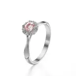 Pierścionek z morganitem i diamentami białe złoto AJPZ_082 Pierścionek z morganitem i diamentami białe złoto AJPZ_082